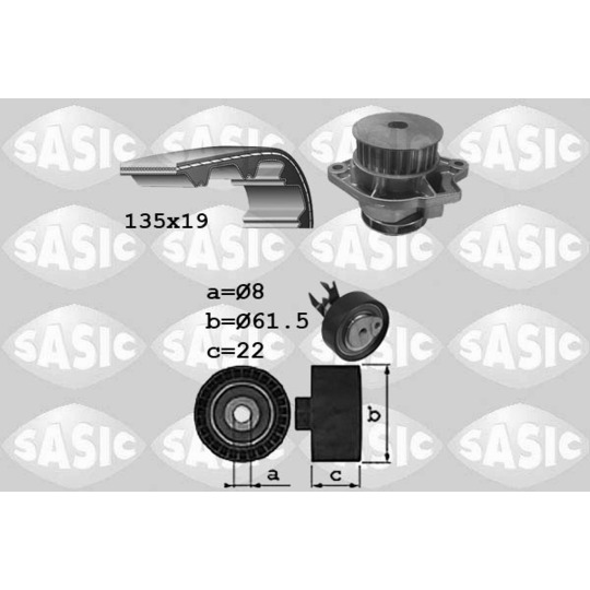 3906087 - Water Pump & Timing Belt Set 