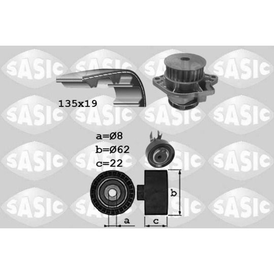 3906088 - Water Pump & Timing Belt Set 