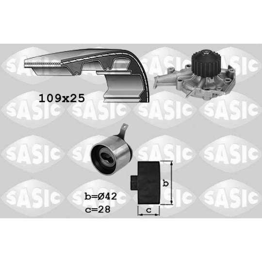 3906105 - Water Pump & Timing Belt Set 