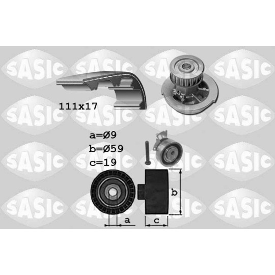 3906100 - Water Pump & Timing Belt Set 