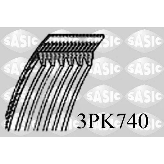 3PK740 - V-Ribbed Belt 