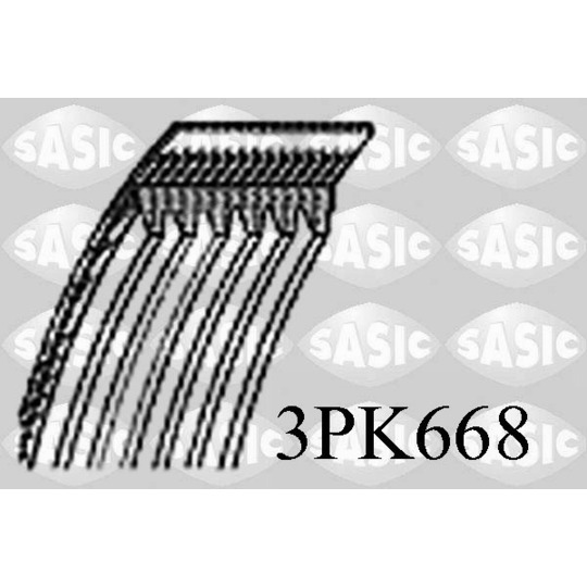 3PK668 - Flerspårsrem 