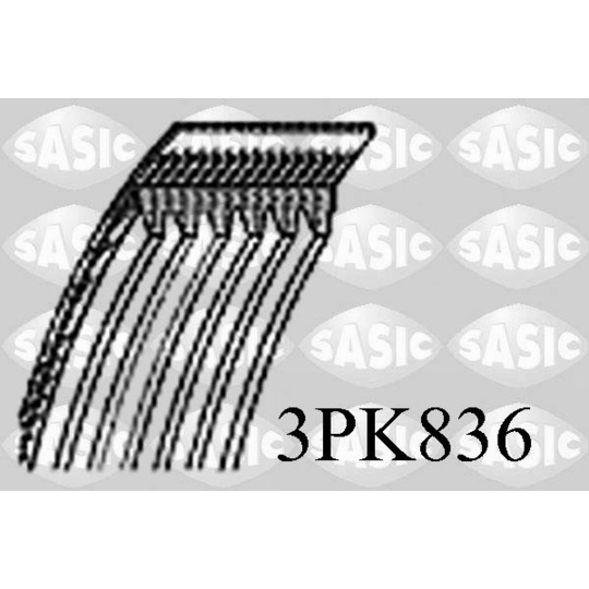 3PK836 - V-Ribbed Belt 