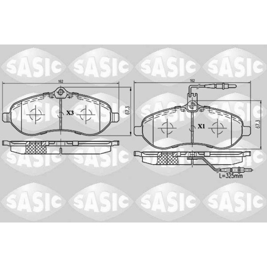 6210017 - Brake Pad Set, disc brake 