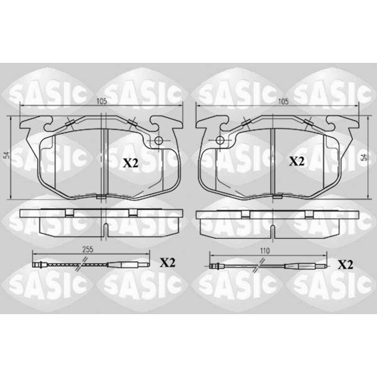 6210013 - Brake Pad Set, disc brake 
