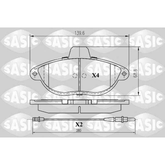 6210027 - Brake Pad Set, disc brake 