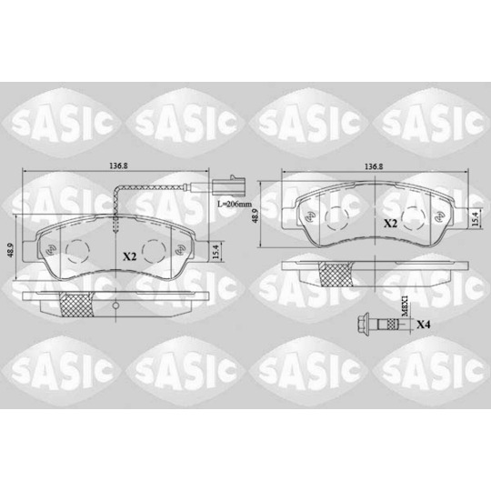 6210074 - Brake Pad Set, disc brake 