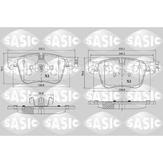 6210077 - Brake Pad Set, disc brake 