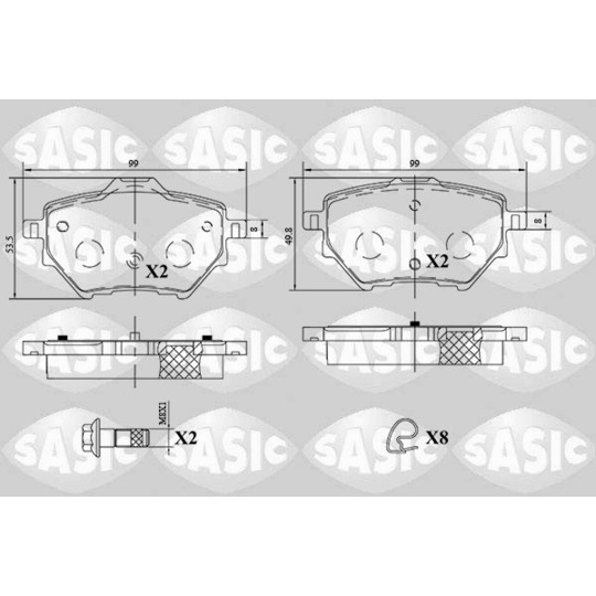 6210076 - Brake Pad Set, disc brake 