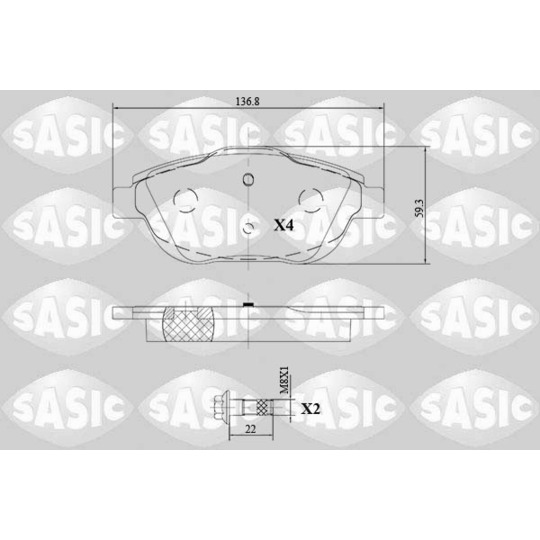 6210078 - Brake Pad Set, disc brake 