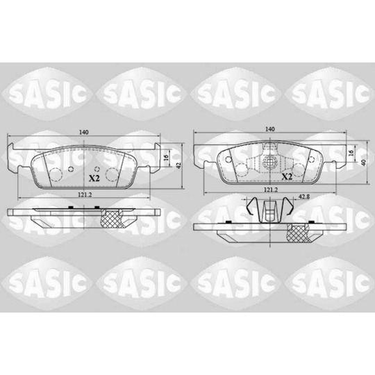 6214029 - Brake Pad Set, disc brake 