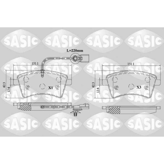 6214043 - Brake Pad Set, disc brake 
