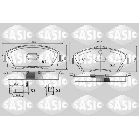 6216024 - Brake Pad Set, disc brake 