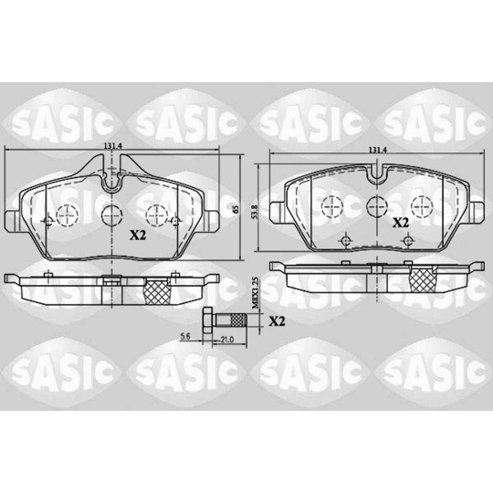 6216027 - Bromsbeläggssats, skivbroms 