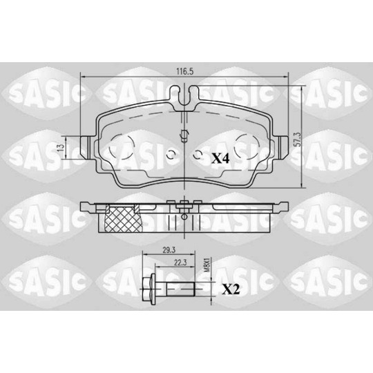 6216044 - Brake Pad Set, disc brake 