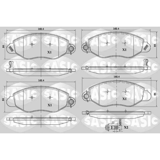 6216058 - Brake Pad Set, disc brake 