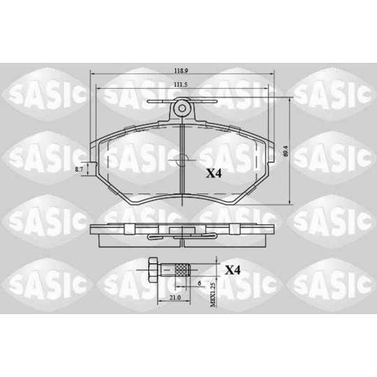6216057 - Brake Pad Set, disc brake 