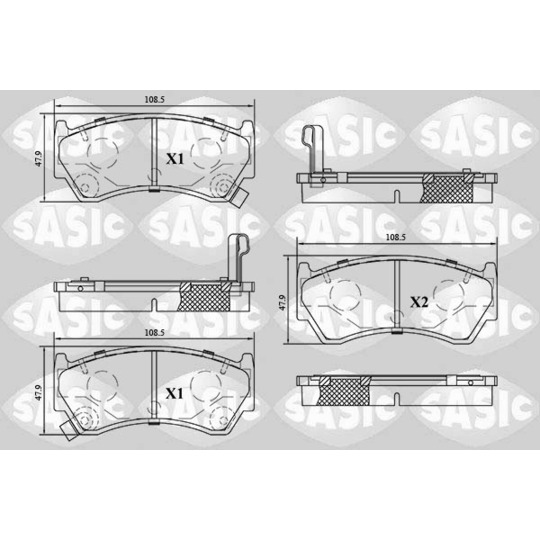 6216113 - Brake Pad Set, disc brake 