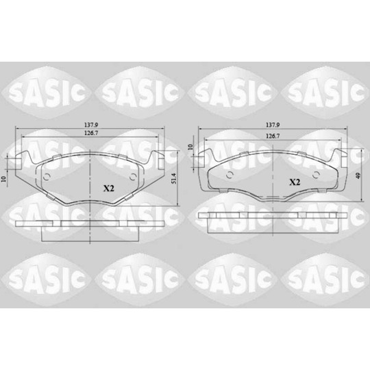 6216102 - Brake Pad Set, disc brake 