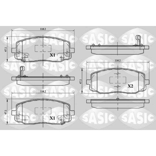 6216094 - Brake Pad Set, disc brake 