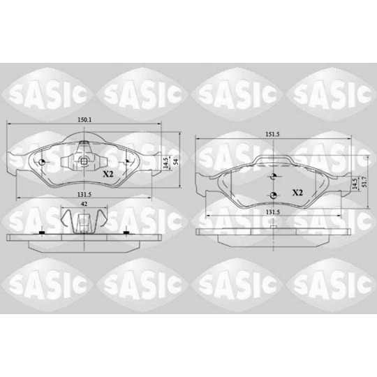 6216121 - Brake Pad Set, disc brake 