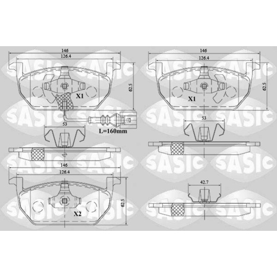 6216164 - Brake Pad Set, disc brake 