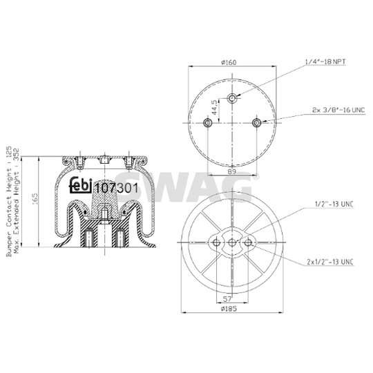 33 10 2514 - Bellow, air suspension 