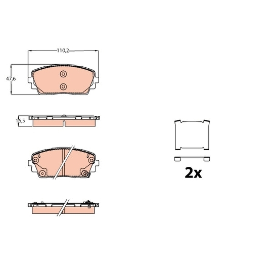 GDB2160 - Brake Pad Set, disc brake 