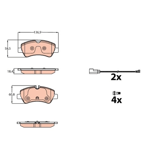 GDB2161 - Brake Pad Set, disc brake 