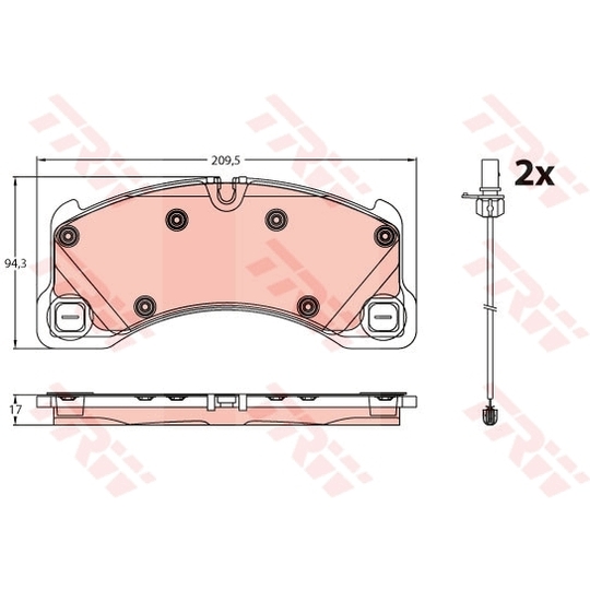 GDB2243 - Brake Pad Set, disc brake 