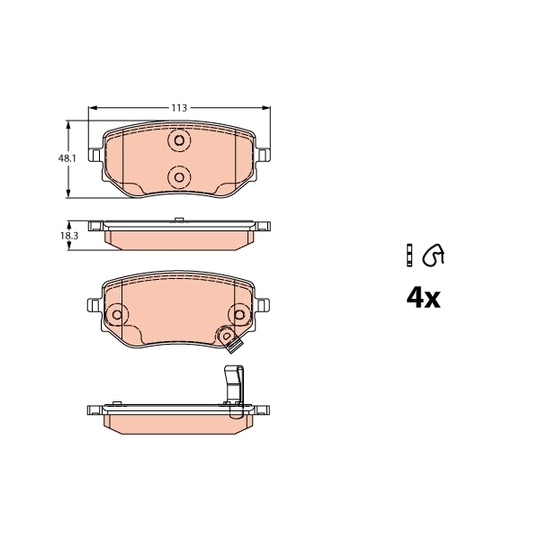 GDB2270 - Brake Pad Set, disc brake 