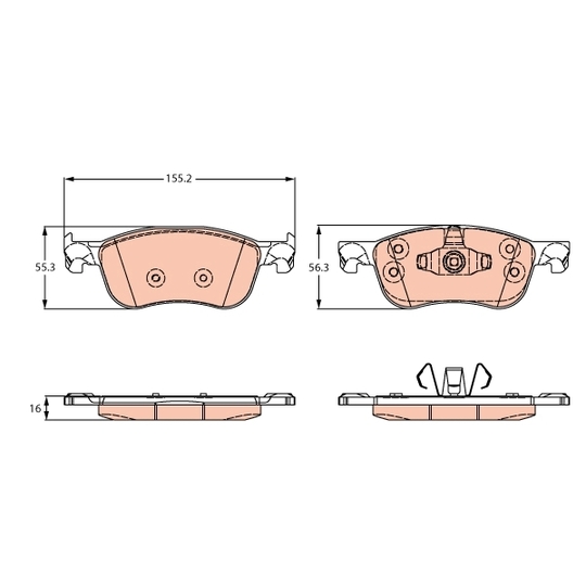 GDB2261 - Brake Pad Set, disc brake 