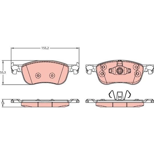 GDB2186 - Brake Pad Set, disc brake 