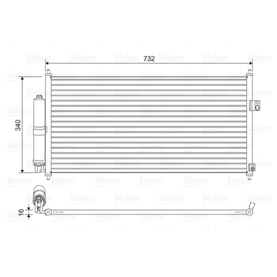 814032 - Condenser, air conditioning 