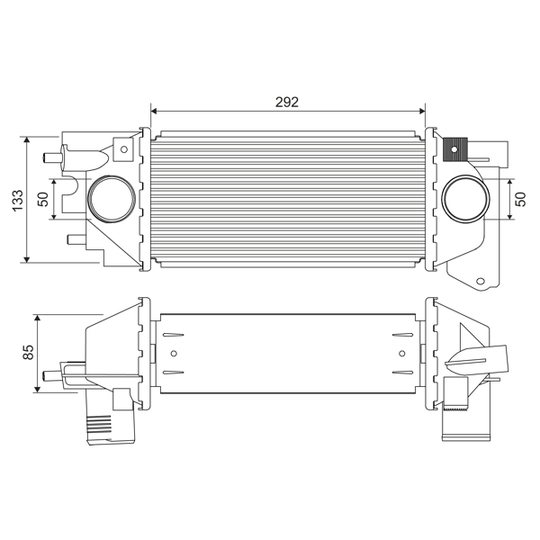 822921 - Intercooler, charger 