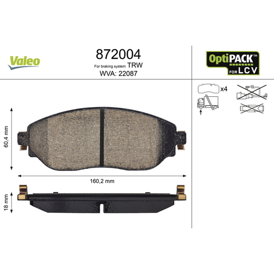 872004 - Brake Pad Set, disc brake 