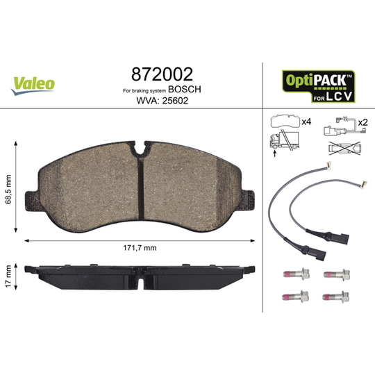 872002 - Brake Pad Set, disc brake 