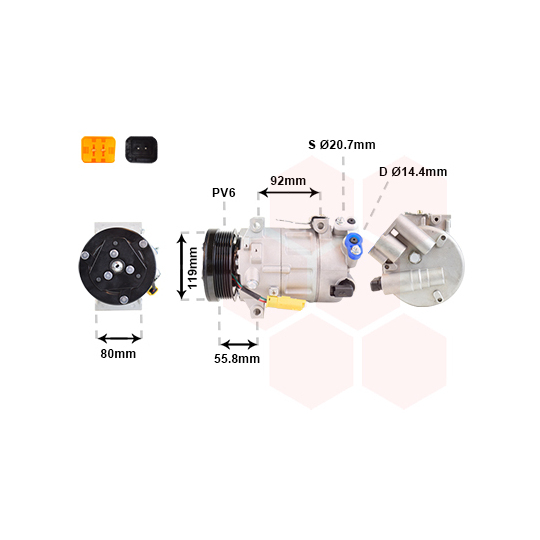 0900K282 - Compressor, air conditioning 