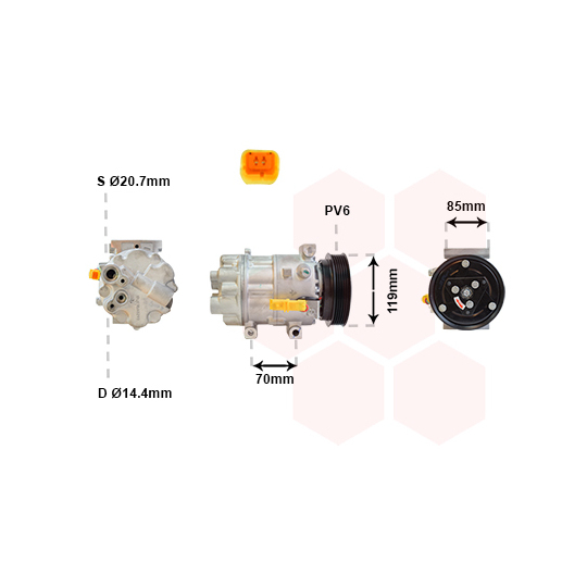 0900K253 - Kompressor, kliimaseade 