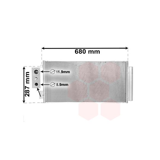 17005411 - Lauhdutin, ilmastointilaite 