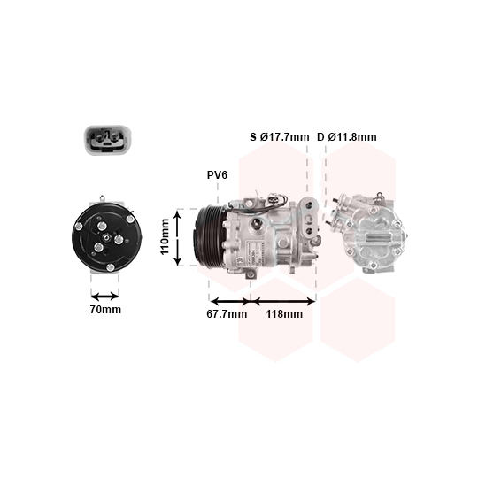 1700K384 - Kompressor, kliimaseade 