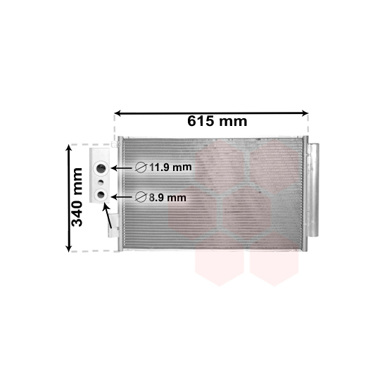 17005412 - Lauhdutin, ilmastointilaite 