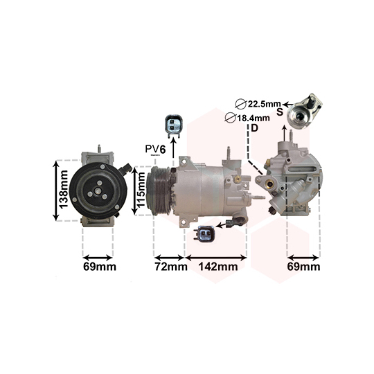 1801K727 - Compressor, air conditioning 