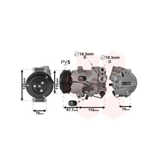 3700K608 - Kompressor, klimatanläggning 