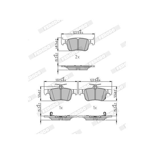 FDB5240 - Brake Pad Set, disc brake 