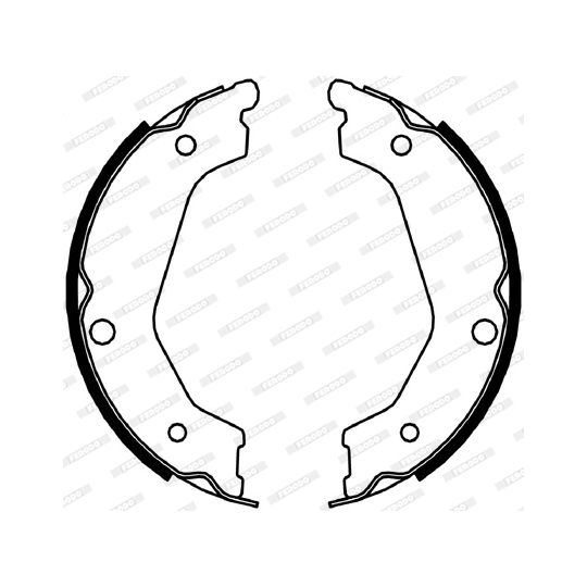 FSB4048 - Brake Shoe Set, parking brake 