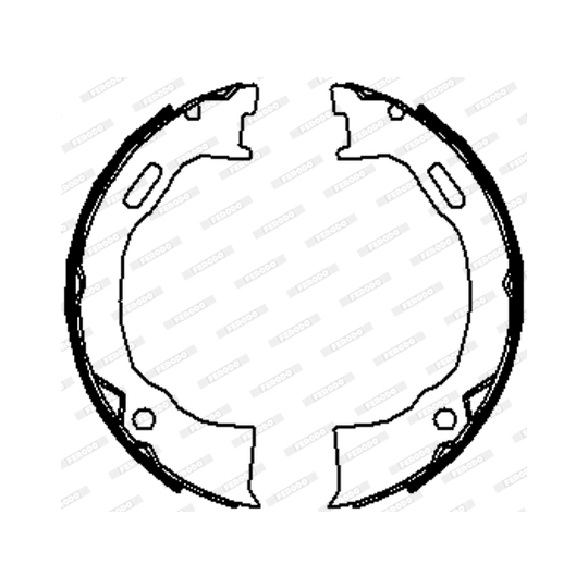 FSB4070 - Brake Shoe Set, parking brake 