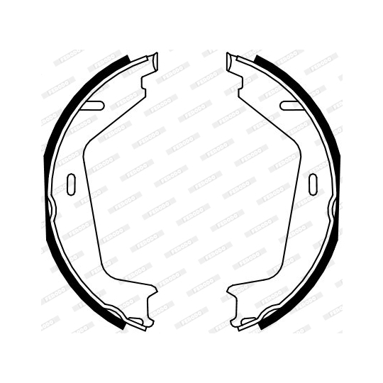 FSB4130 - Brake Shoe Set, parking brake 