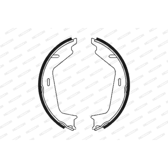 FSB645 - Brake Shoe Set, parking brake 