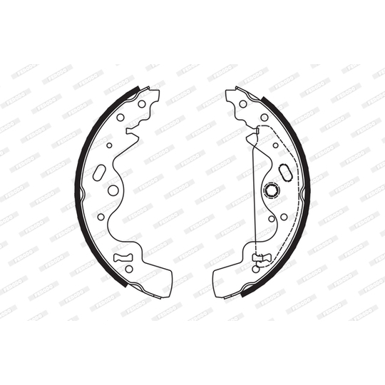 FSB651 - Brake Shoe Set, parking brake 